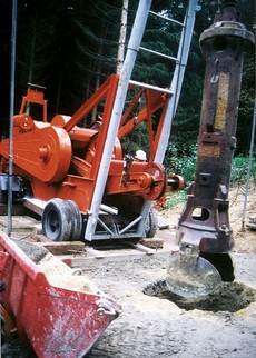 Neubohrung für den Brunnen I A, 2001