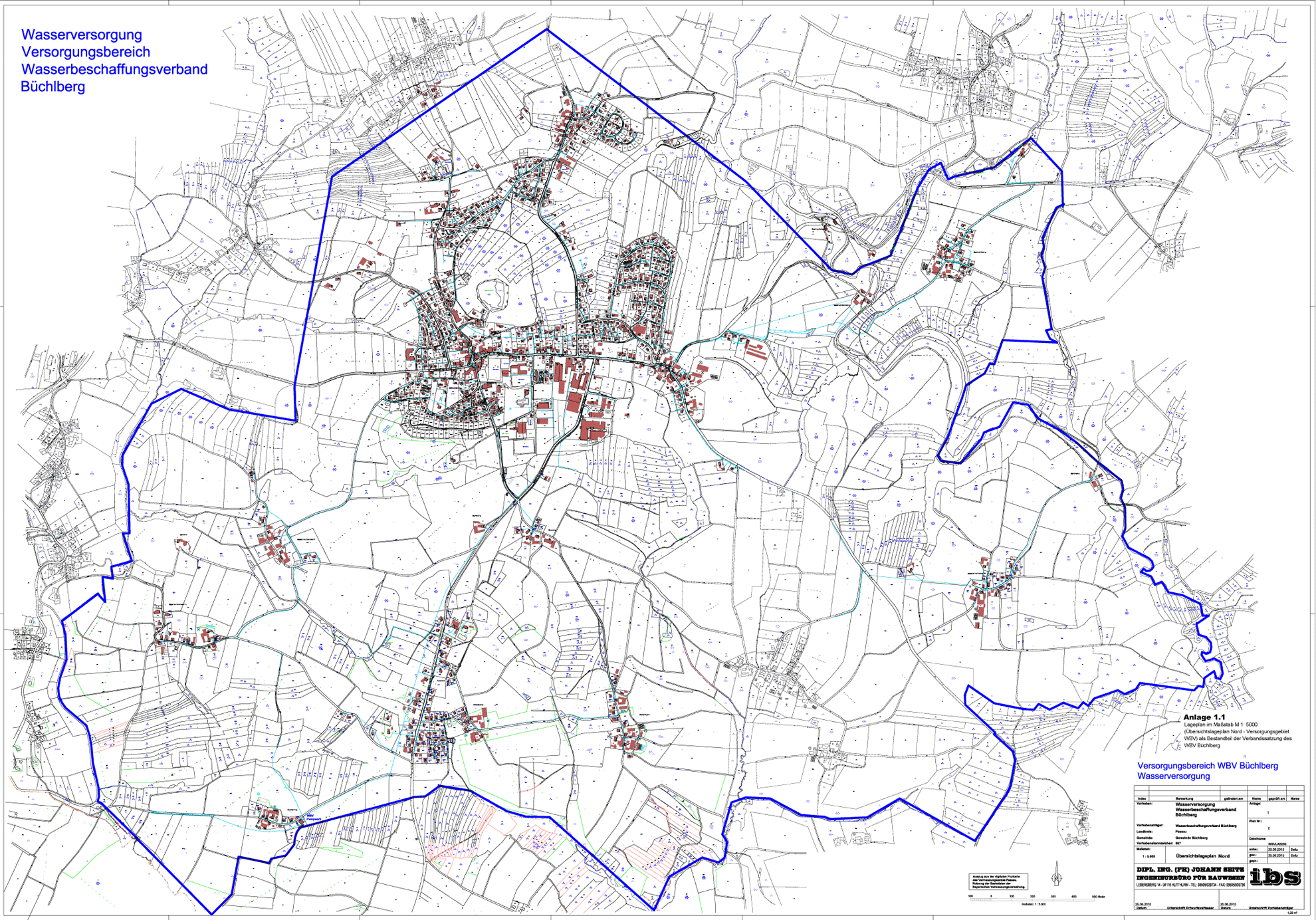 Wasserversorgung Versorgungsbereich Wasserbeschaffungsverband Büchlberg